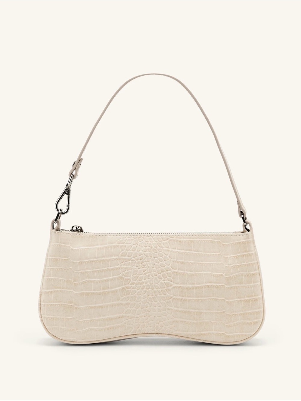 NEW JW Pei Croc Embossed Beige Croc-Embossed Shoulder Bag -